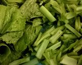 Hình bước làm 1 của món Canh cải nấu chả cá