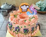 Foto langkah ke 13 dari resep Chiffon birthday cake with american buttercream.