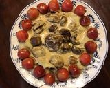 A picture of step 5 of California Farm Venison with Foraged Crab Apples and Mushrooms.