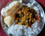 A picture of step 5 of Green Amaranth with Dal.