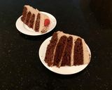 A picture of step 19 of Chocolate Strawberry Cream Layer Cake.
