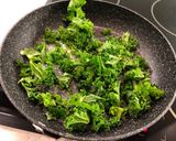 A picture of step 2 of Bacon and Kale Omelet.