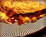 Foto del paso 4 de la receta: Tortilla de setas, calabacín, jamón y cebolla confitada con un toque oriental 🥢🥢