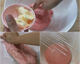 รูปขั้นตอนการทำที่ 2 ของ ขนมปังสตรอว์เบอร์รีสีหวาน อบในหม้ออบ DIY