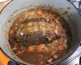 Une image de l'étape 13 de Rôti de cerf mariné, lard et carottes.