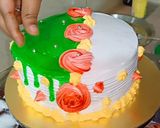 कलरफुल कीवी फ्लेवर केक (colourful kiwi flavour cake recipe in Hindi) रेसिपी चरण 36 फोटो