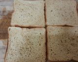 A picture of step 3 of Garlic Brown Bread with peri peri masala Dominos style sticks.