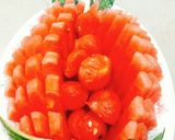 Hình bước làm 2 của món Trang trí dưa hấu