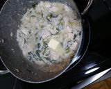 A picture of step 9 of Risotto with lemon, chicken and spinach.