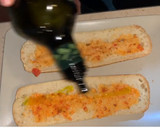 Foto del paso 5 de la receta: Bocadillo de pescado, pimientos y berenjena frita
