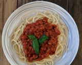 A picture of step 3 of Beyond Beef Bolognese.