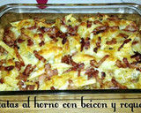 Foto del paso 5 de la receta: Patatas al horno con crema de roquefort y beicon