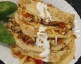 A picture of step 5 of Mixed pepper and sun-dried tomato pancakes.