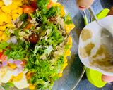 A picture of step 3 of Paneer Corn chaat.