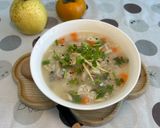 Hình bước làm 4 của món Cháo Nấm Chay