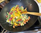 A picture of step 2 of Crispy Chicken Fried Rice.
