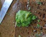 A picture of step 3 of Pink Pomelo with Green Chili Chutney.