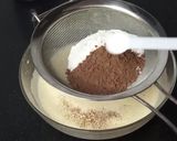 A picture of step 3 of New Year chocolate Cake 2023.