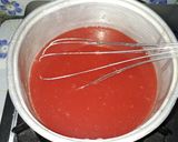 Foto langkah ke 4 dari resep Puding Susu Strawberry (Merah Putih).