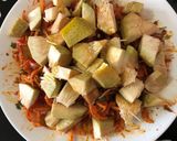 A picture of step 1 of Champaran Handi Kathal (Raw Jackfruit Curry - Bihari style).