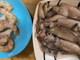 Arroz integral con calamares y gambón
