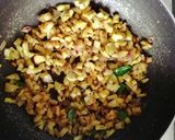A picture of step 1 of Raw banana curry.