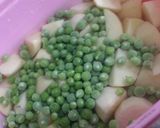 A picture of step 1 of Achari sabzi.