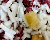 A picture of step 1 of Cuban Beef Picadillo.