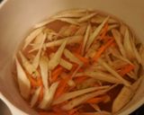 A picture of step 6 of Kinpira Gobo (burdock and carrot kinpira).