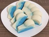 Marble bread pudding (puding roti tawar)