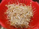 Tumis tauge baso sapi petai (soybean sprout stir fry)
