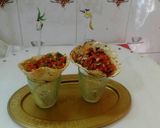 A picture of step 4 of Masala Papad Cone.