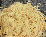 Foto del paso 4 de la receta: Fideos con salsa de champiñones y panceta fácil
