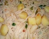 A picture of step 3 of Jollof spaghetti.