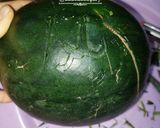 عکس مرحله 1 از دستور حکاکی هندوانه با نوشته یلدا 🍉