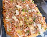 Foto del paso 4 de la receta: Pizza con masa de arroz y atún