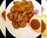 A picture of step 5 of Yar tsala (millet balls).