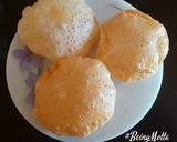 A picture of step 4 of Puri- Bhaji.