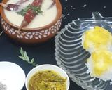 A picture of step 4 of Rajasthani khatti mithi kadhi.