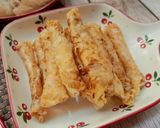 Hình bước làm 2 của món Bánh tráng cuốn chiên giòn