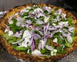A picture of step 3 of Cheese & Onion Smashed Patata Pie.