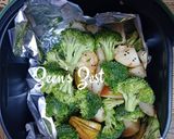 A picture of step 3 of Air Fryer Broccoli and Red Pears Roast.