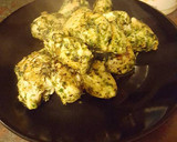 A picture of step 2 of Zucchini Noodles with Pesto Chicken and Garlic Alfredo sauce.