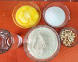 A picture of step 1 of Singhare Ka Halwa.