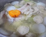 Hình bước làm 1 của món Nui nấu sườn bò viên