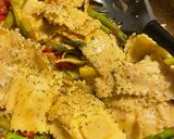 A picture of step 3 of Ravioli with tomatoes and asparagus.