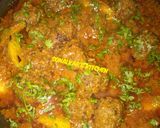A picture of step 6 of Mutton Kofta Masala.