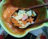Hình bước làm 4 của món Kimbap eat clean nhiều rau củ ít cơm ♥️♥️♥️