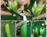Foto langkah ke 4 dari resep Step by step membuat hiasan tumpeng.