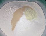 A picture of step 1 of Eggless pizza dough.